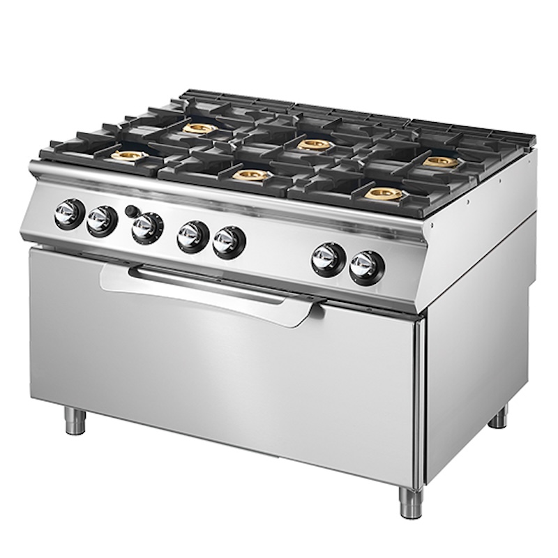 GAS COOKER ON OVEN